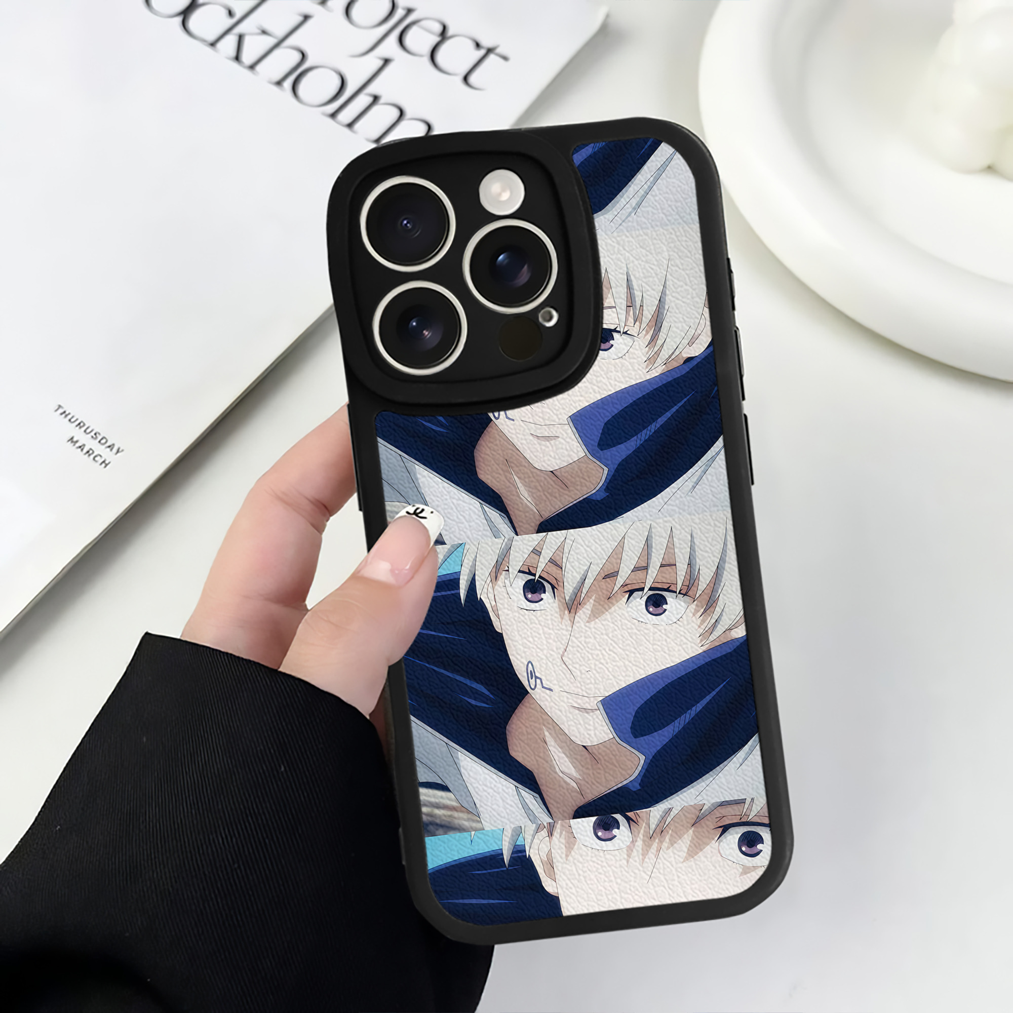 （画像用） 呪術廻戦 Jujutsu Kaisen 【iPhone 16シリーズ対応】シリコンスマホケース（レザー調） 材質：シリコン